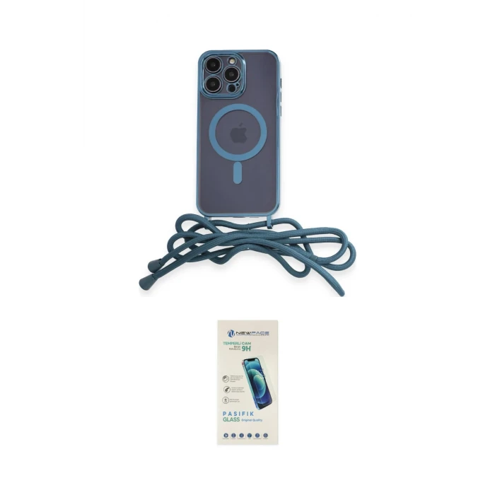ieg™ iPhone 13 Pro Max Kılıf Eksen Özel Seri - Şeffaf Pasifik Cam Ekran Koruyucu