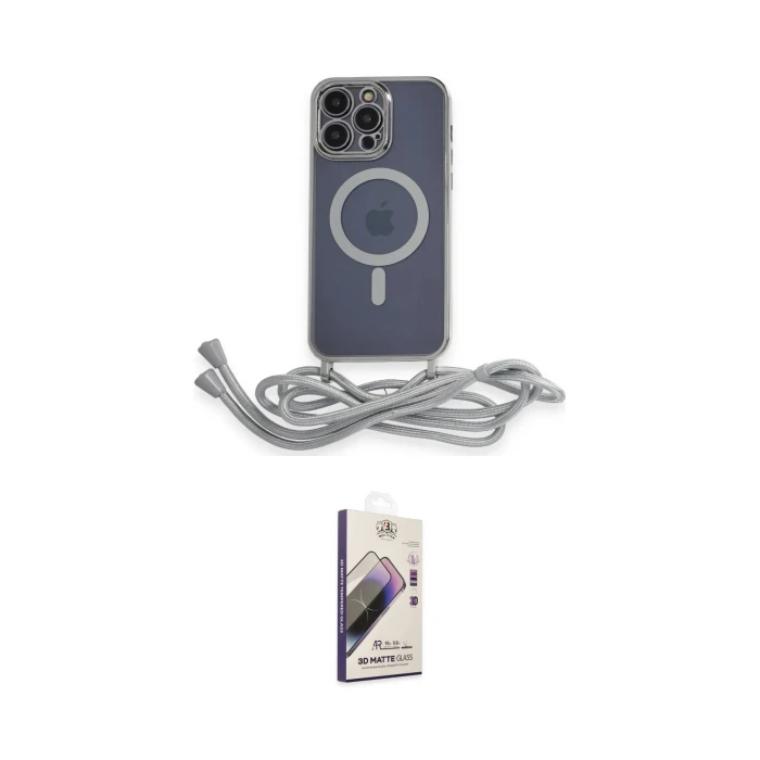 ieg™ iPhone 13 Pro Max Kılıf Eksen Özel Seri - Siyah Bilvis 3D Mat Cam Ekran Koruyucu