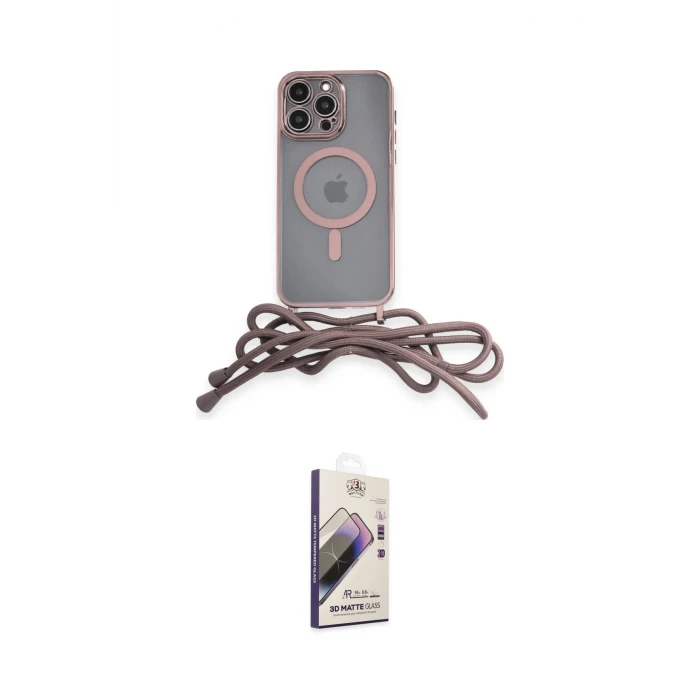 ieg™ iPhone 13 Pro Max Kılıf Eksen Özel Seri - Siyah Bilvis 3D Mat Cam Ekran Koruyucu