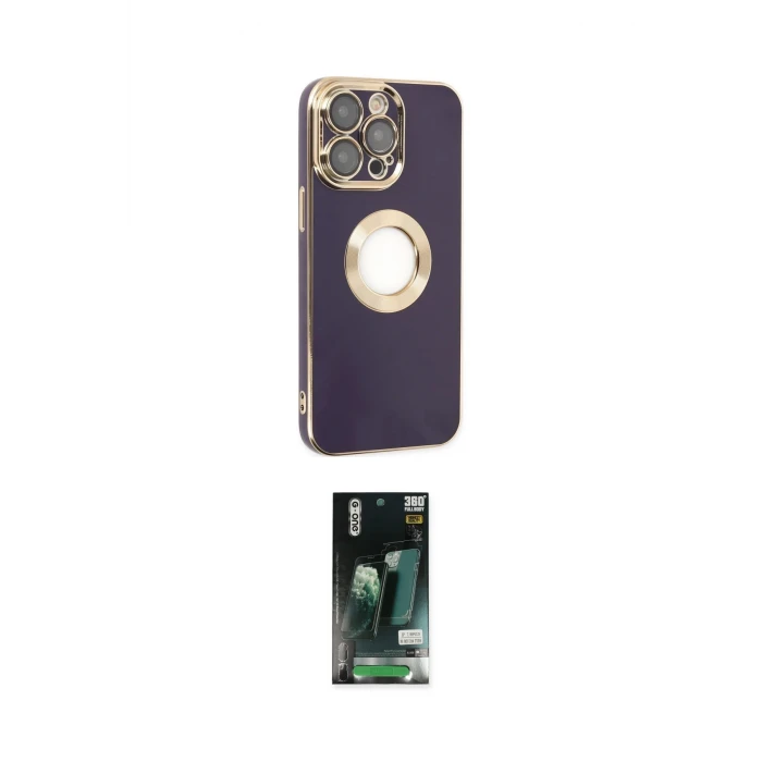 ieg™ iPhone 13 Pro Max Kılıf İz Form Serisi - Şeffaf 360 Full Body Arka Koruyucu