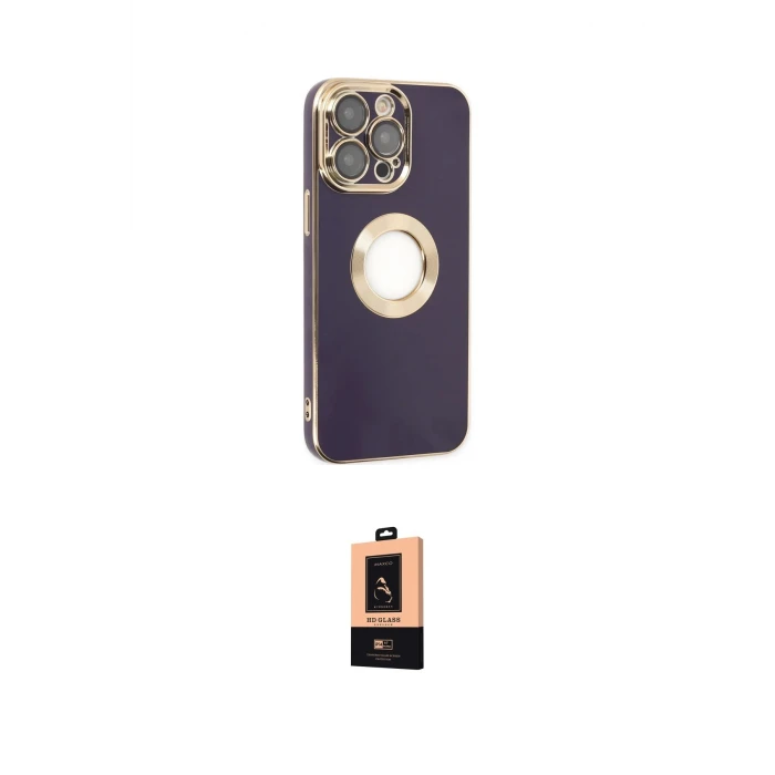 ieg™ iPhone 13 Pro Max Kılıf İz Form Serisi - Şeffaf Maxco Cam Ekran Koruyucu