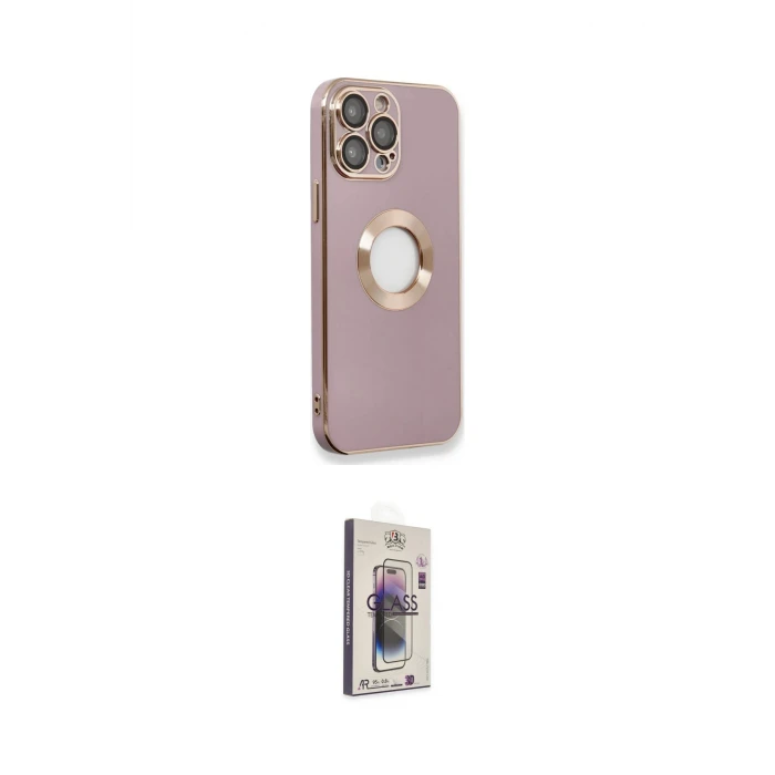 ieg™ iPhone 13 Pro Max Kılıf İz Form Serisi - Siyah Bilvis 3D Cam Ekran Koruyucu