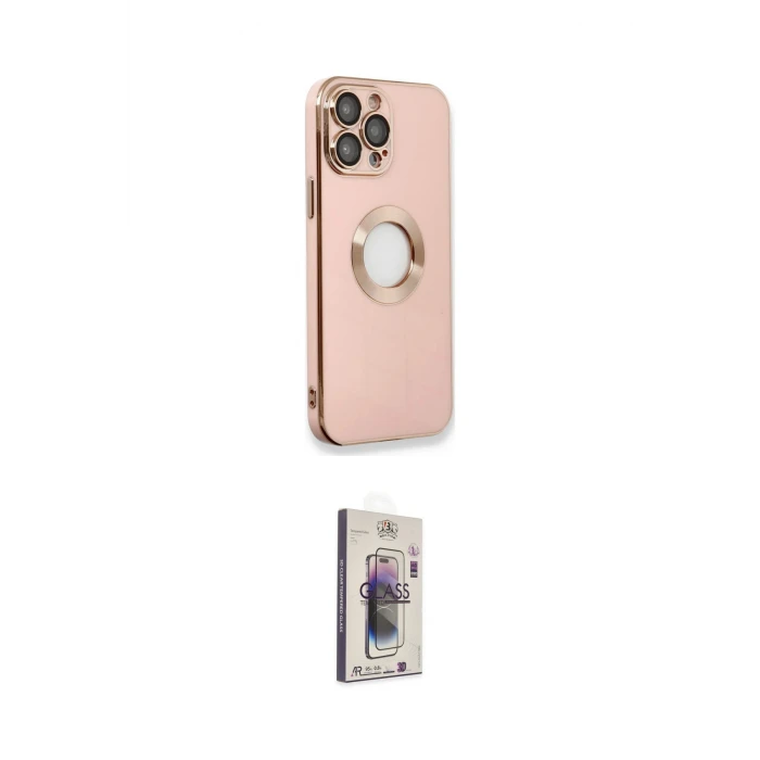 ieg™ iPhone 13 Pro Max Kılıf İz Form Serisi - Siyah Bilvis 3D Cam Ekran Koruyucu