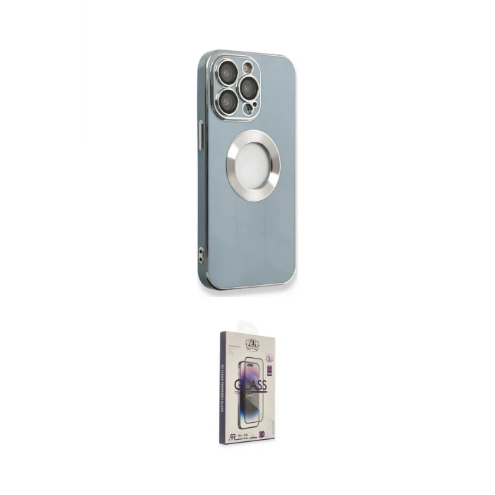 ieg™ iPhone 13 Pro Max Kılıf İz Form Serisi - Siyah Bilvis 3D Cam Ekran Koruyucu