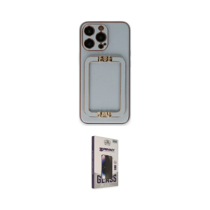 ieg™ iPhone 13 Pro Max Kılıf Kozmos Minimal Prime - Siyah Bilvis Hayalet Cam Ekran Koruyucu