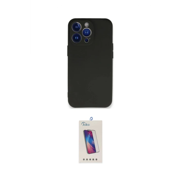 ieg™ iPhone 13 Pro Max Kılıf Kozmos Yansıma Özel Seri - Siyah Joko 5D Cam