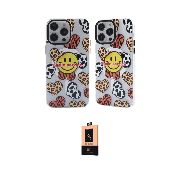 ieg™ iPhone 13 Pro Max Kılıf Nova Doku Koleksiyonu - Şeffaf Maxco Cam Ekran Koruyucu