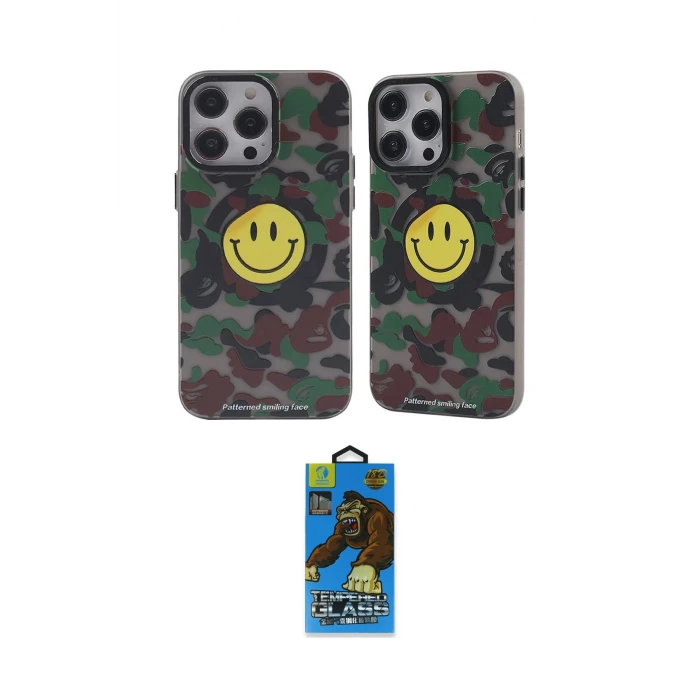 ieg™ iPhone 13 Pro Max Kılıf Nova Doku Koleksiyonu - Siyah 18D Cam Ekran Koruyucu