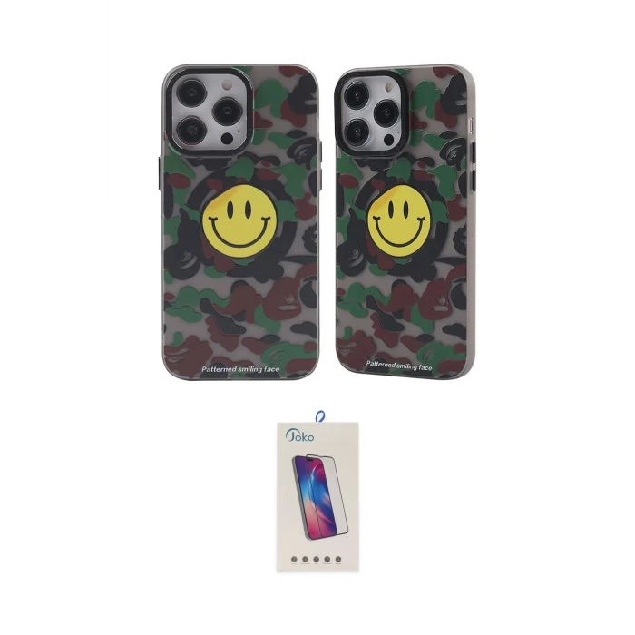 ieg™ iPhone 13 Pro Max Kılıf Nova Doku Koleksiyonu - Siyah Joko 5D Cam