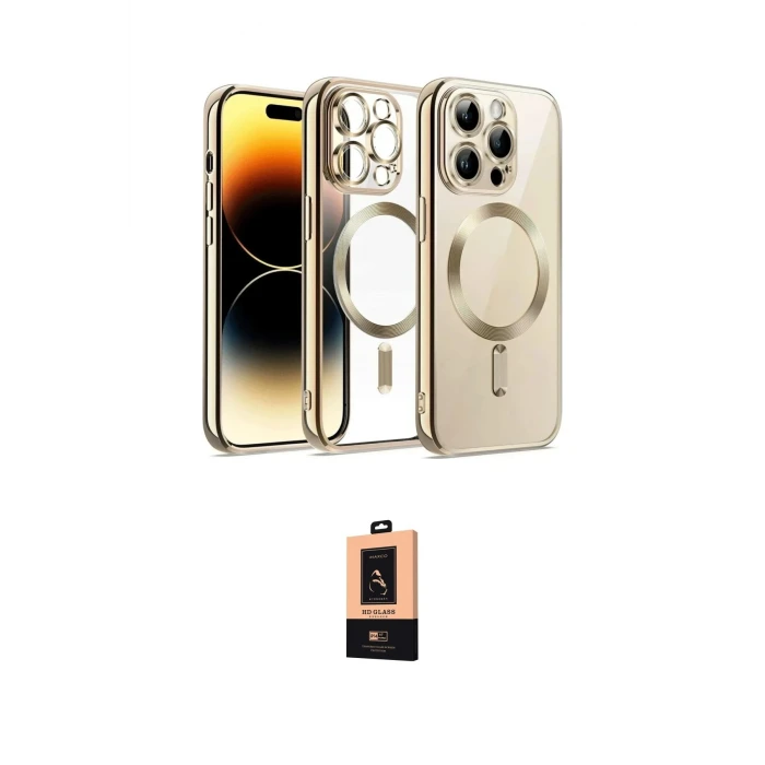 ieg™ iPhone 13 Pro Max Kılıf Nova Işık Özel Seri - Şeffaf Maxco Cam Ekran Koruyucu