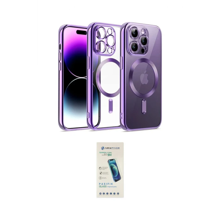 ieg™ iPhone 13 Pro Max Kılıf Nova Işık Özel Seri - Şeffaf Pasifik Cam Ekran Koruyucu