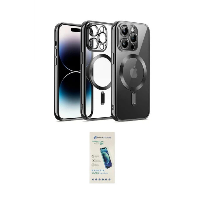 ieg™ iPhone 13 Pro Max Kılıf Nova Işık Özel Seri - Şeffaf Pasifik Cam Ekran Koruyucu