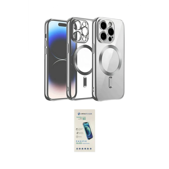 ieg™ iPhone 13 Pro Max Kılıf Nova Işık Özel Seri - Şeffaf Pasifik Cam Ekran Koruyucu