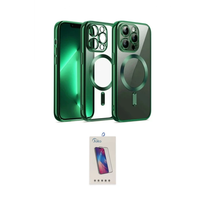 ieg™ iPhone 13 Pro Max Kılıf Nova Işık Özel Seri - Siyah Joko 5D Cam