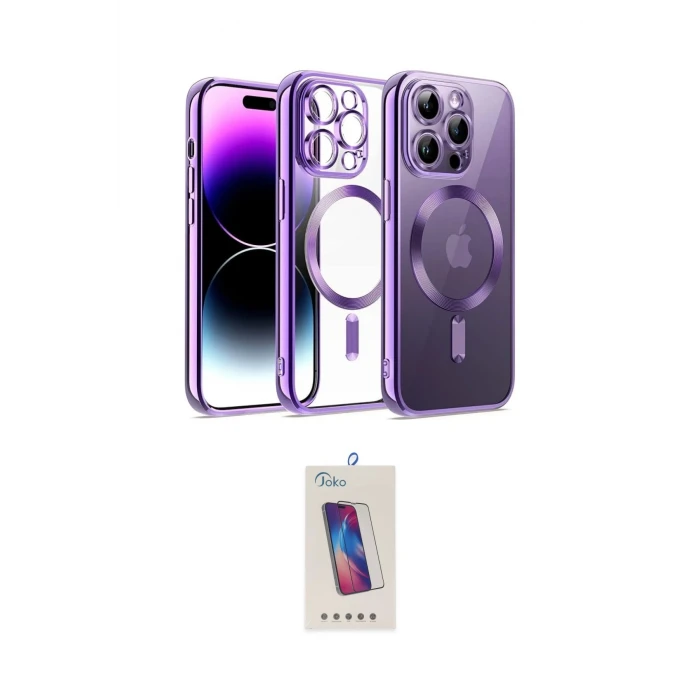 ieg™ iPhone 13 Pro Max Kılıf Nova Işık Özel Seri - Siyah Joko 5D Cam