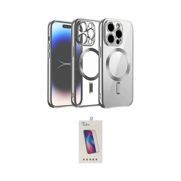 ieg™ iPhone 13 Pro Max Kılıf Nova Işık Özel Seri - Siyah Joko 5D Cam