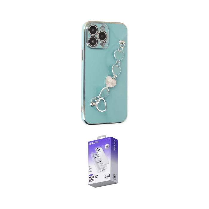 ieg™ iPhone 13 Pro Max Kılıf Nova Işık Prime - Siyah Bilvis 5in1 3D Magic Cam Ekran Koruyucu