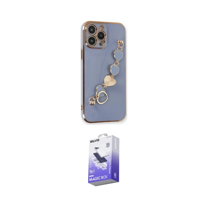 ieg™ iPhone 13 Pro Max Kılıf Nova Işık Prime - Siyah Bilvis 5in1 5D Magic Hayalet Cam Ekran Koruyucu