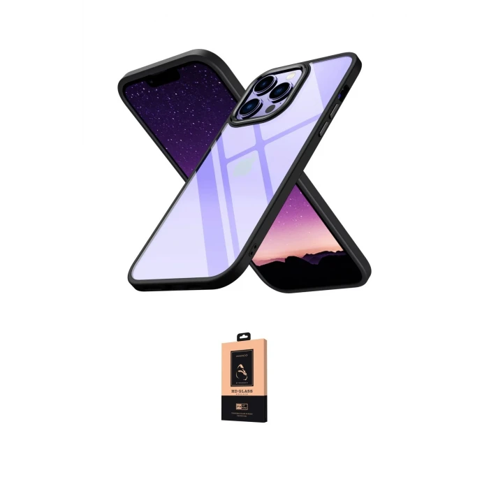 ieg™ iPhone 13 Pro Max Kılıf Nova Işık Serisi - Şeffaf Maxco Cam Ekran Koruyucu