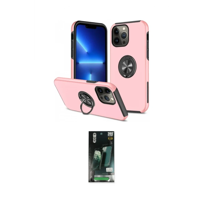 ieg™ iPhone 13 Pro Max Kılıf Odak Form Prime - Şeffaf 360 Full Body Arka Koruyucu