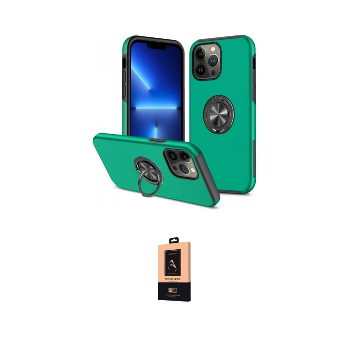 ieg™ iPhone 13 Pro Max Kılıf Odak Form Prime - Şeffaf Maxco Cam Ekran Koruyucu