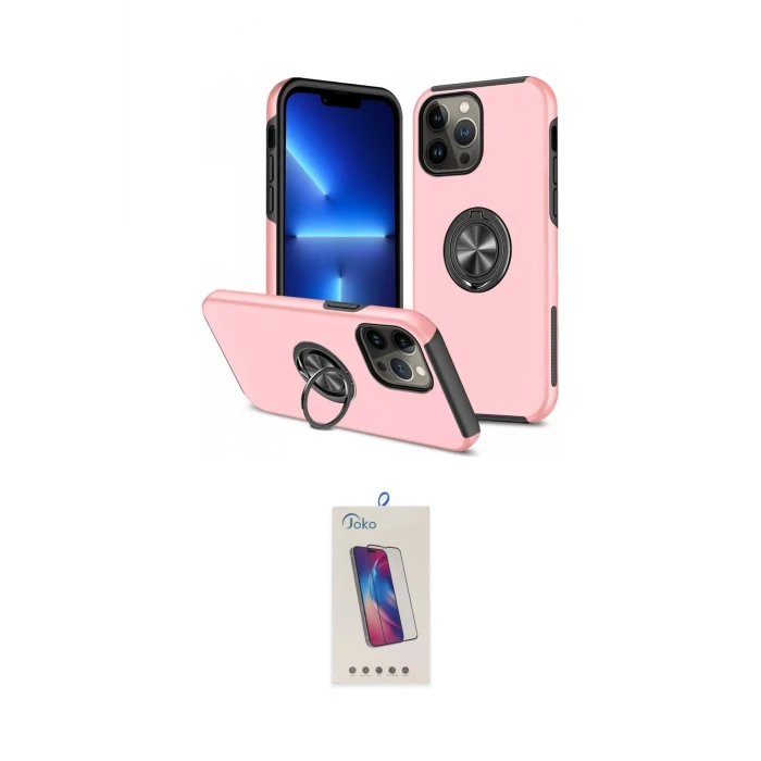 ieg™ iPhone 13 Pro Max Kılıf Odak Form Prime - Siyah Joko 5D Cam