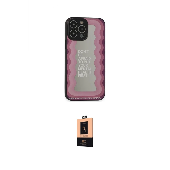 ieg™ iPhone 13 Pro Max Kılıf Odak Klasik Serisi - Şeffaf Maxco Cam Ekran Koruyucu
