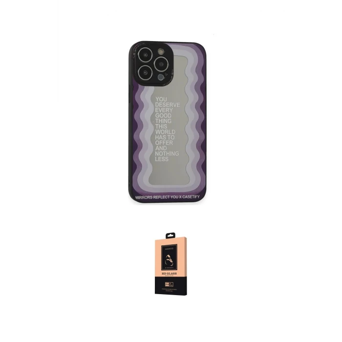 ieg™ iPhone 13 Pro Max Kılıf Odak Klasik Serisi - Şeffaf Maxco Cam Ekran Koruyucu