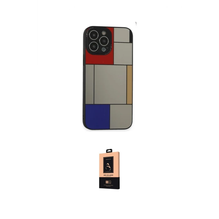 ieg™ iPhone 13 Pro Max Kılıf Odak Klasik Serisi - Şeffaf Maxco Cam Ekran Koruyucu