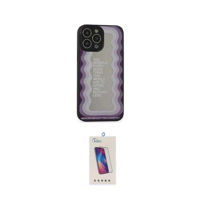 ieg™ iPhone 13 Pro Max Kılıf Odak Klasik Serisi - Siyah Joko 5D Cam