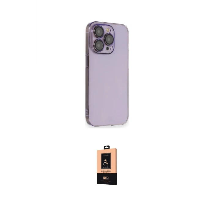 ieg™ iPhone 13 Pro Max Kılıf Siluet Minimal Özel Seri - Şeffaf Maxco Cam Ekran Koruyucu