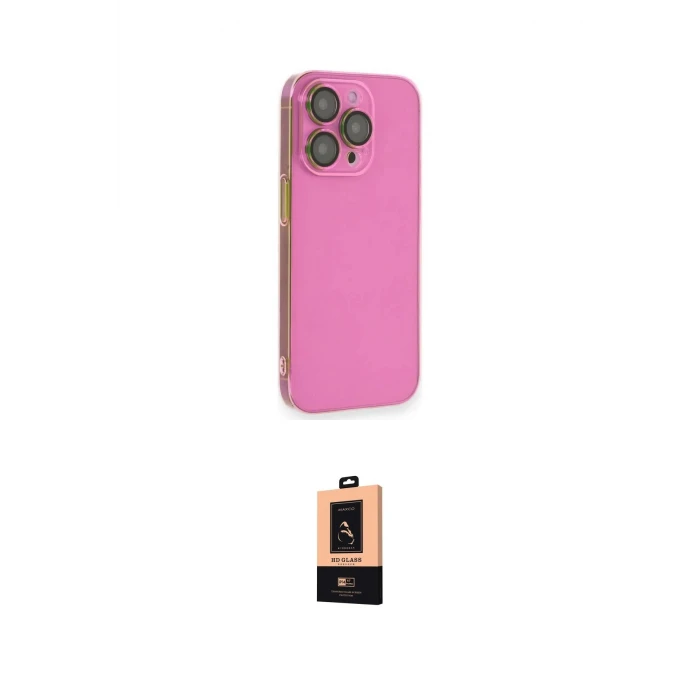 ieg™ iPhone 13 Pro Max Kılıf Siluet Minimal Özel Seri - Şeffaf Maxco Cam Ekran Koruyucu