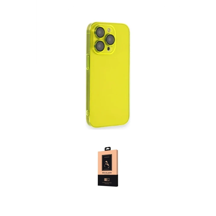 ieg™ iPhone 13 Pro Max Kılıf Siluet Minimal Özel Seri - Şeffaf Maxco Cam Ekran Koruyucu