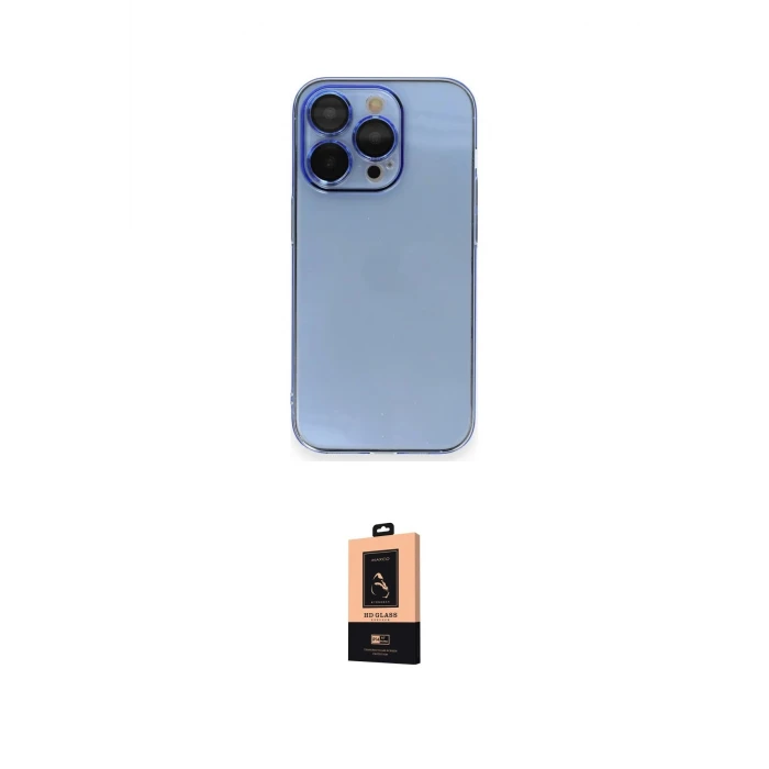 ieg™ iPhone 13 Pro Max Kılıf Siluet Minimal Özel Seri - Şeffaf Maxco Cam Ekran Koruyucu
