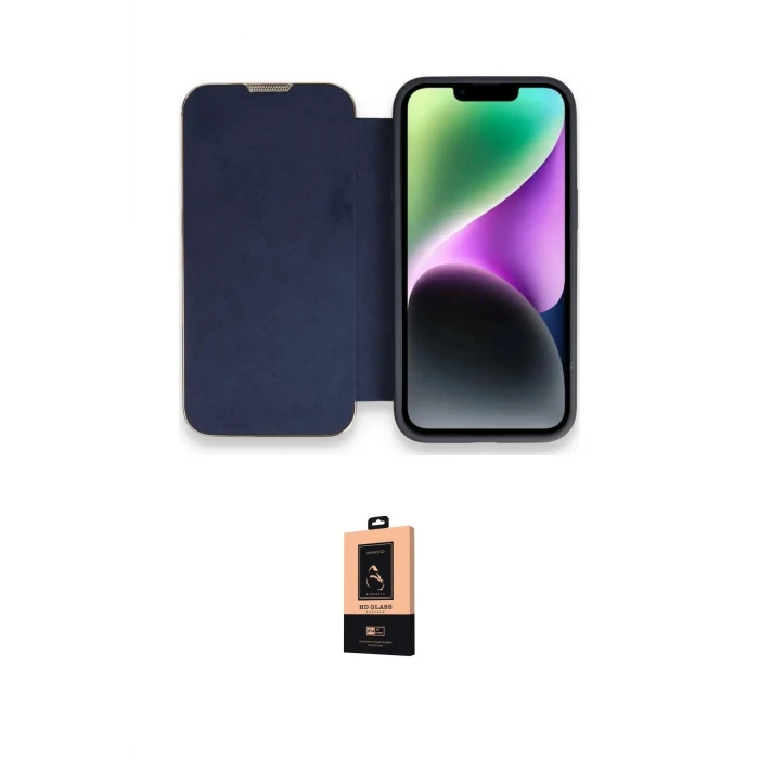 ieg™ iPhone 13 Pro Max Kılıf Siluet Minimal Serisi - Şeffaf Maxco Cam Ekran Koruyucu