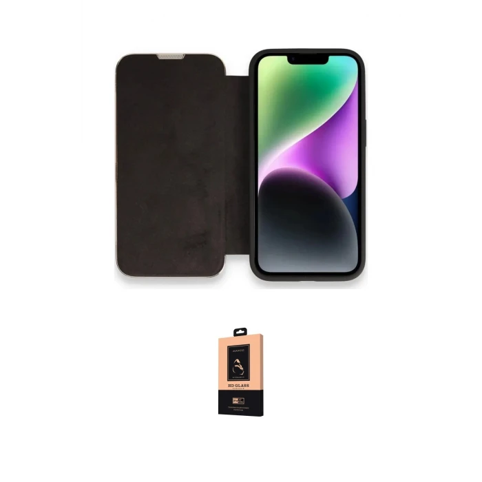 ieg™ iPhone 13 Pro Max Kılıf Siluet Minimal Serisi - Şeffaf Maxco Cam Ekran Koruyucu
