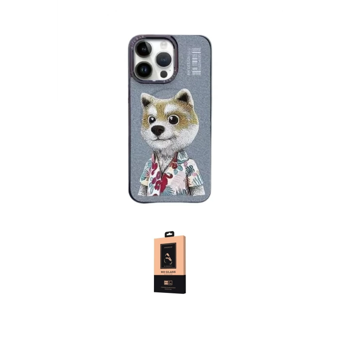 ieg™ iPhone 13 Pro Max Kılıf Siluet Modern Özel Seri - Şeffaf Maxco Cam Ekran Koruyucu