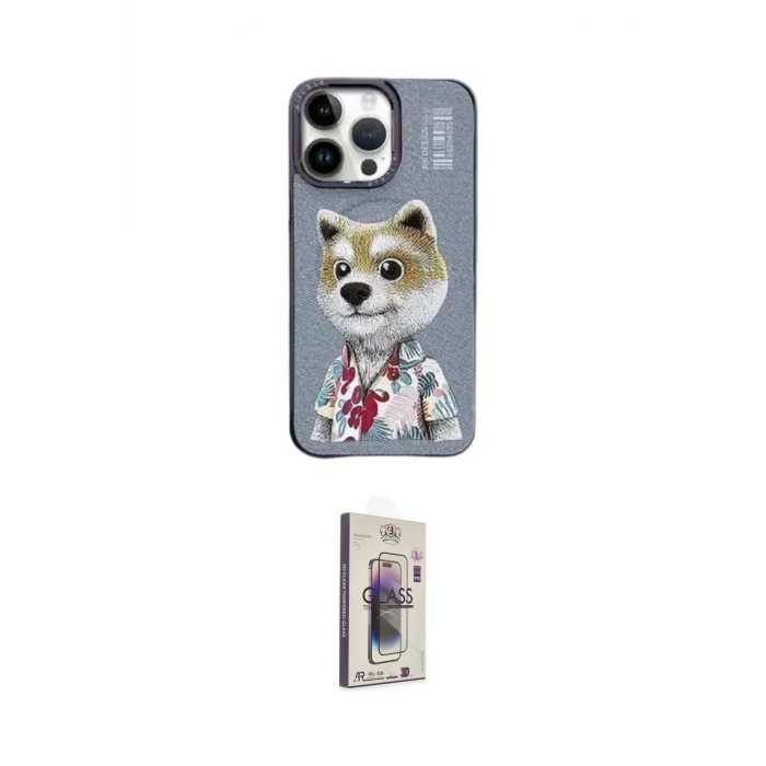 ieg™ iPhone 13 Pro Max Kılıf Siluet Modern Özel Seri - Siyah Bilvis 3D Cam Ekran Koruyucu