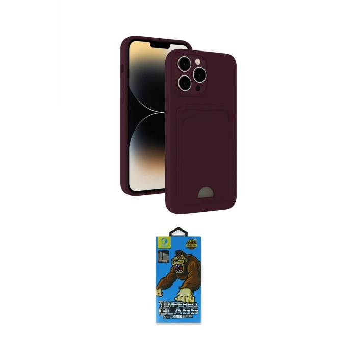 ieg™ iPhone 13 Pro Max Kılıf Vadi Çizgi Prime - Siyah 18D Cam Ekran Koruyucu