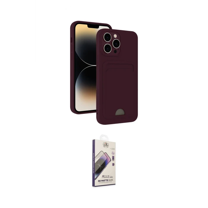 ieg™ iPhone 13 Pro Max Kılıf Vadi Çizgi Prime - Siyah Bilvis 3D Mat Cam Ekran Koruyucu