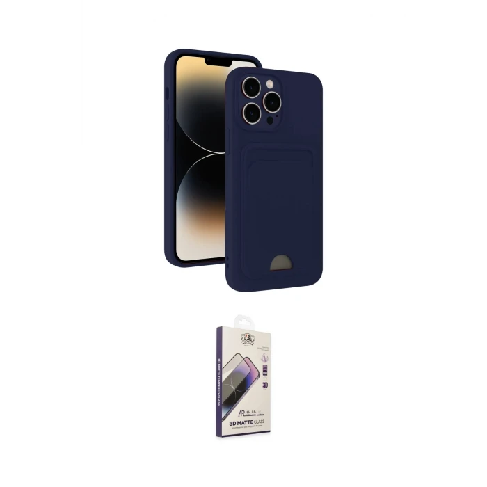 ieg™ iPhone 13 Pro Max Kılıf Vadi Çizgi Prime - Siyah Bilvis 3D Mat Cam Ekran Koruyucu