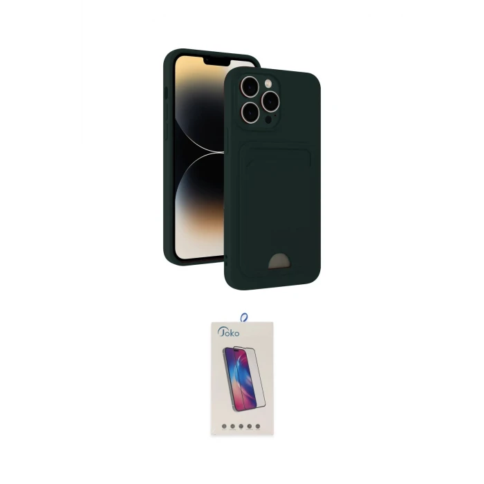 ieg™ iPhone 13 Pro Max Kılıf Vadi Çizgi Prime - Siyah Joko 5D Cam