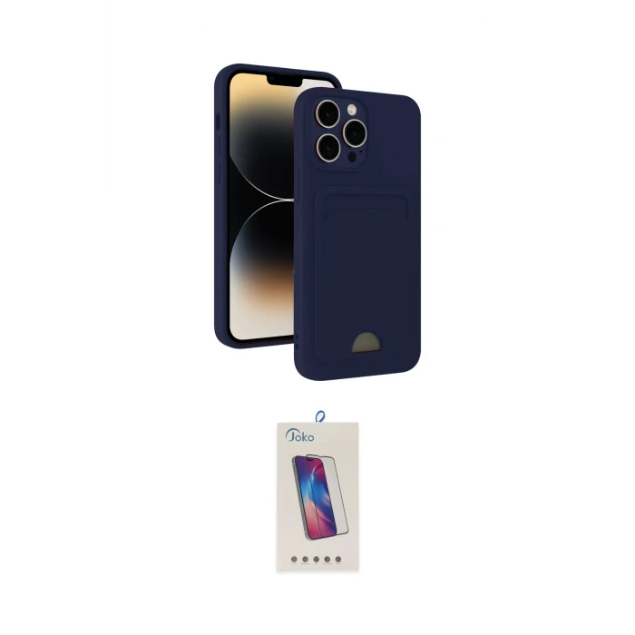 ieg™ iPhone 13 Pro Max Kılıf Vadi Çizgi Prime - Siyah Joko 5D Cam
