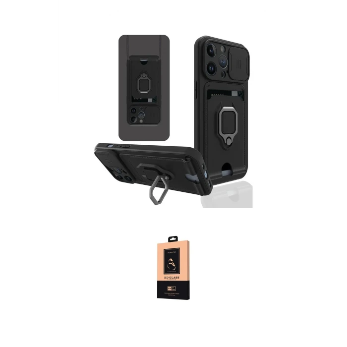 ieg™ iPhone 13 Pro Max Kılıf Vadi Form Prime - Şeffaf Maxco Cam Ekran Koruyucu