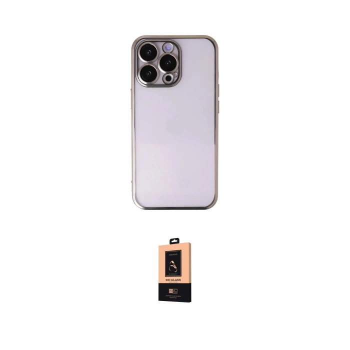 ieg™ iPhone 13 Pro Max Kılıf Vadi Minimal - Şeffaf Maxco Cam Ekran Koruyucu