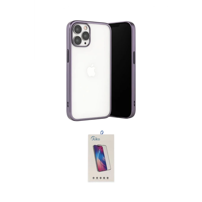 ieg™ iPhone 13 Pro Max Kılıf Vadi Minimal - Siyah Joko 5D Cam