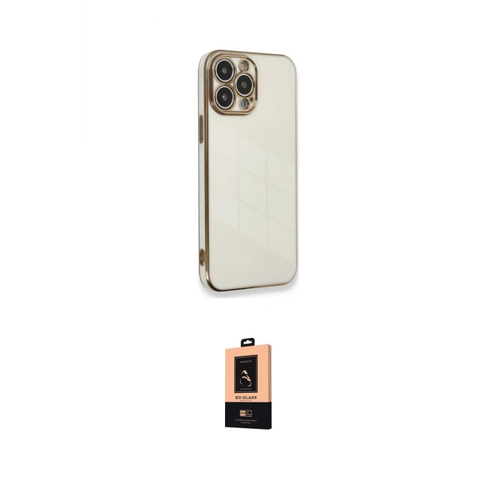 ieg™ iPhone 13 Pro Max Kılıf Yankı Serisi - Şeffaf Maxco Cam Ekran Koruyucu