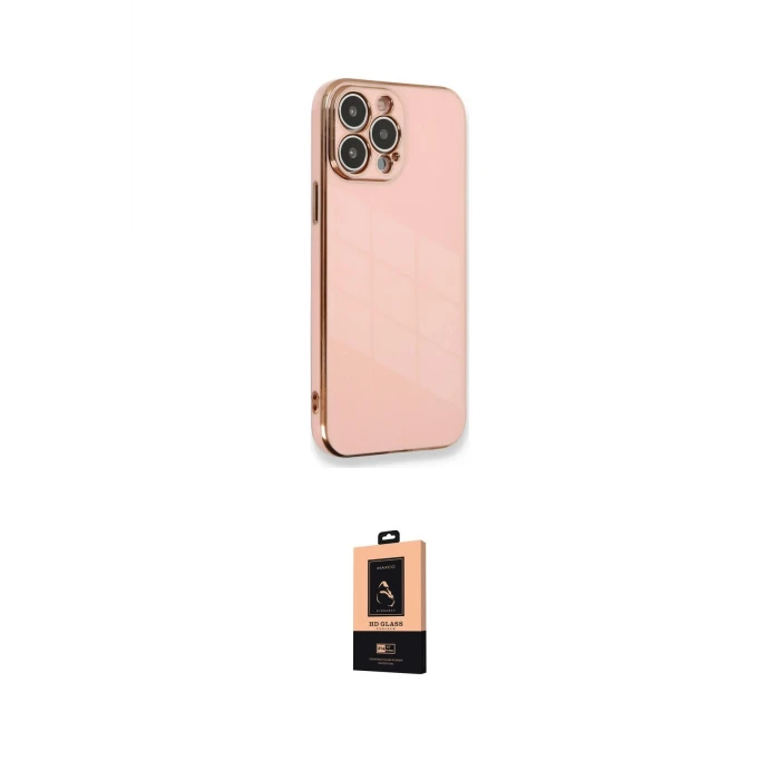 ieg™ iPhone 13 Pro Max Kılıf Yankı Serisi - Şeffaf Maxco Cam Ekran Koruyucu