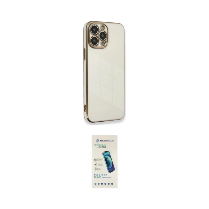 ieg™ iPhone 13 Pro Max Kılıf Yankı Serisi - Şeffaf Pasifik Cam Ekran Koruyucu
