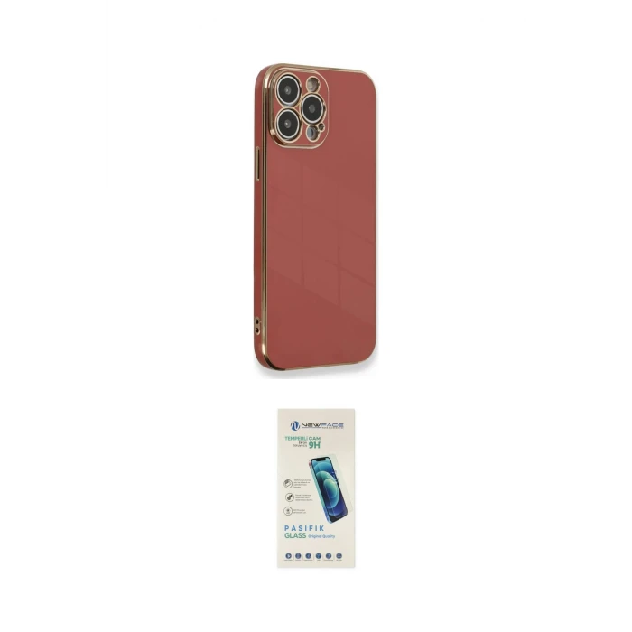 ieg™ iPhone 13 Pro Max Kılıf Yankı Serisi - Şeffaf Pasifik Cam Ekran Koruyucu